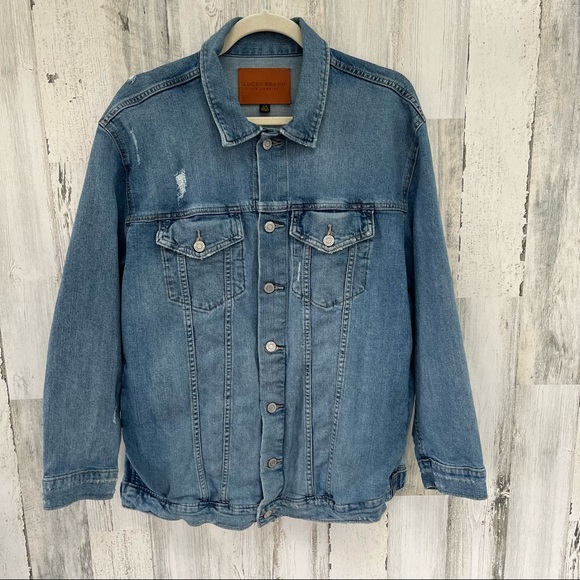 Lucky Brand Jackets & Blazers - Lucky Brand Women’s Tomboy Truckers Jacket Distressed Size Large